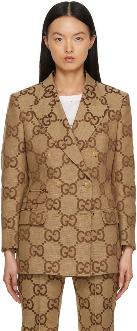 gucci blazer brown|Gucci blazer for women.